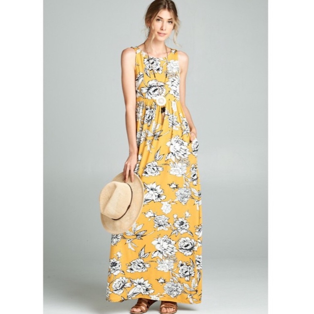 ✨Reposh✨ SPRING FLORAL PRINT MAXI DRESS - Picture 3 of 4